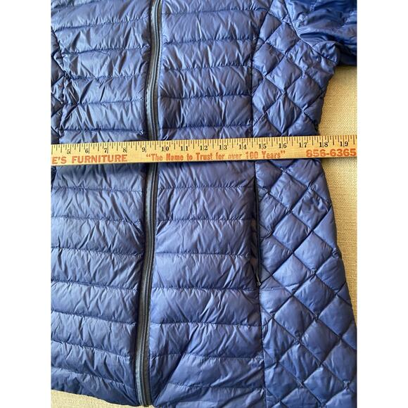 NuAge Sport Jacket Womens Medium Blue 100% Nylon Light Packable Down Puffer Coat - Picture 9 of 12